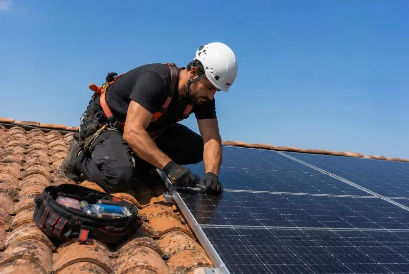 Maintenance et monitoring de panneaux solaires à Sames