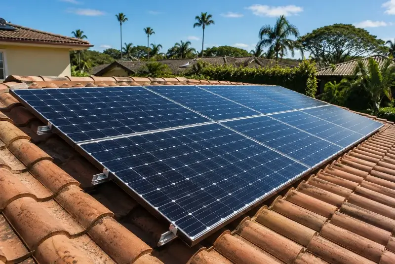 Installation de panneaux solaires à Sames